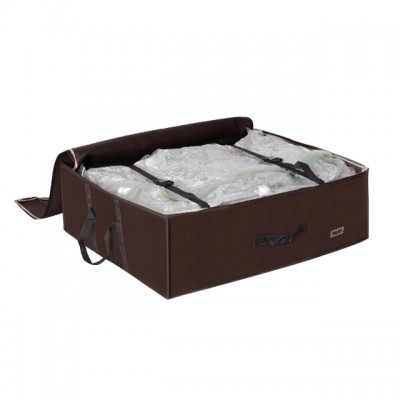 Space saver storage box and cube vacuum bag for quilts